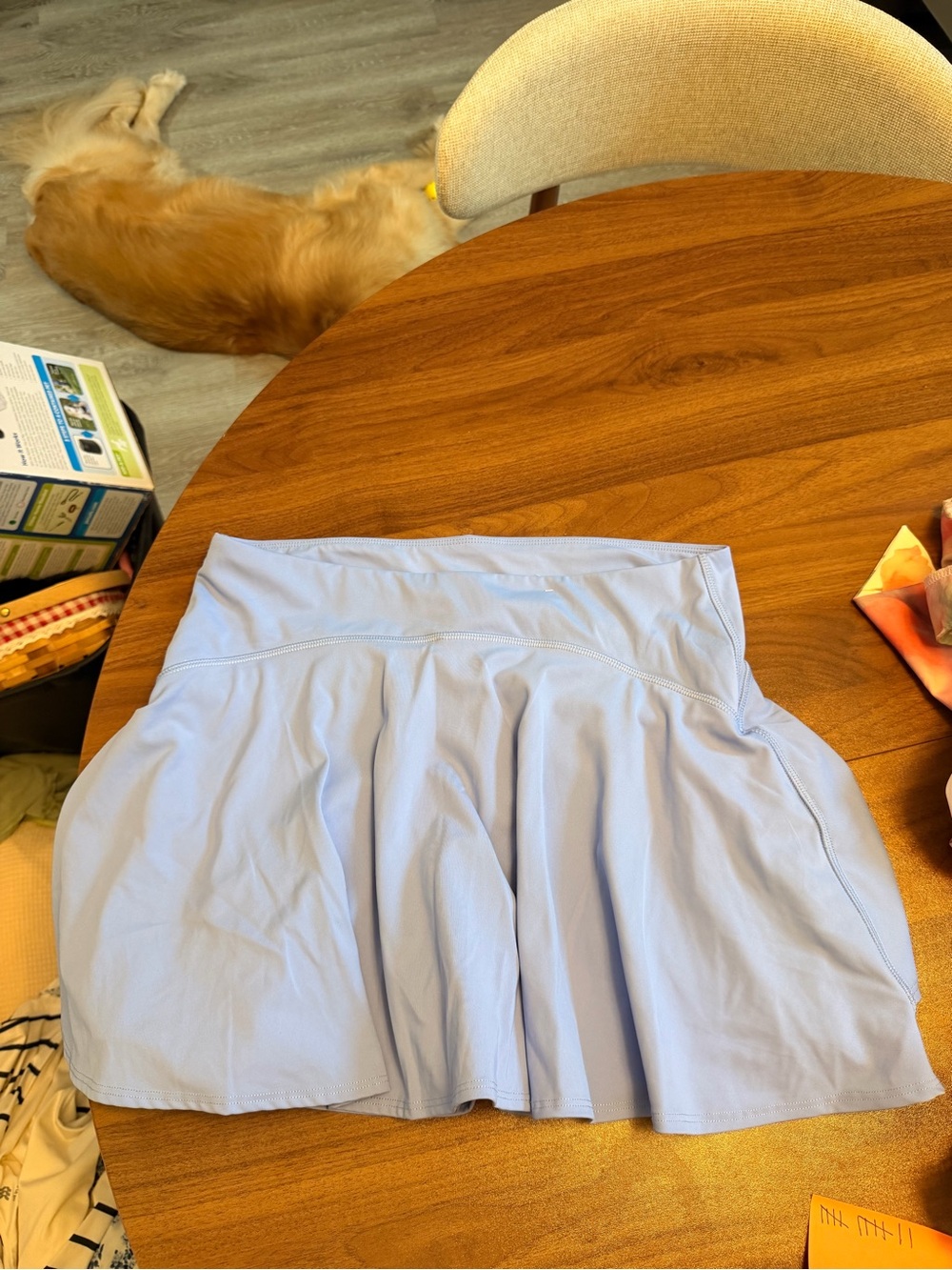 Old Navy Light Blue Pleated Athletic Skort